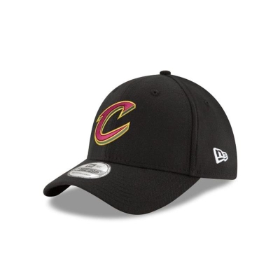 Black Cleveland Cavaliers Hat - New Era NBA Team Classic 39THIRTY Stretch Fit Caps USA6875340